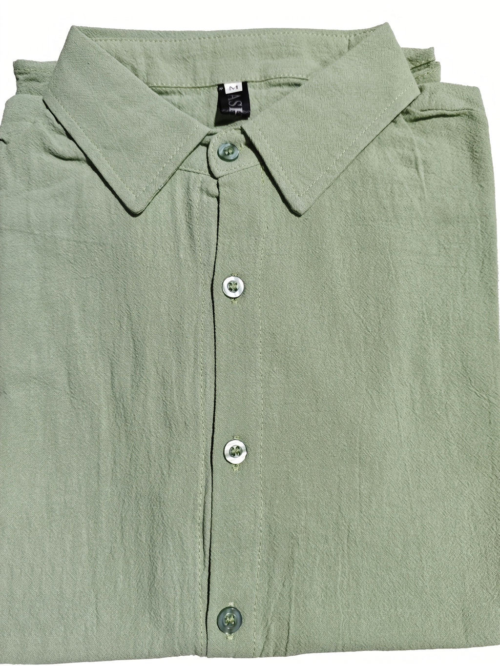 Casual Men's Pure-color Long-sleeved Shirt, a Classic and Versatile Button-up Cardigan, Skin-friendly, Breathable, and of Good Texture. Available in Multiple Colors, It Is the First Choice for Daily Commuting, Shopping, and Going Out. - Olive Green