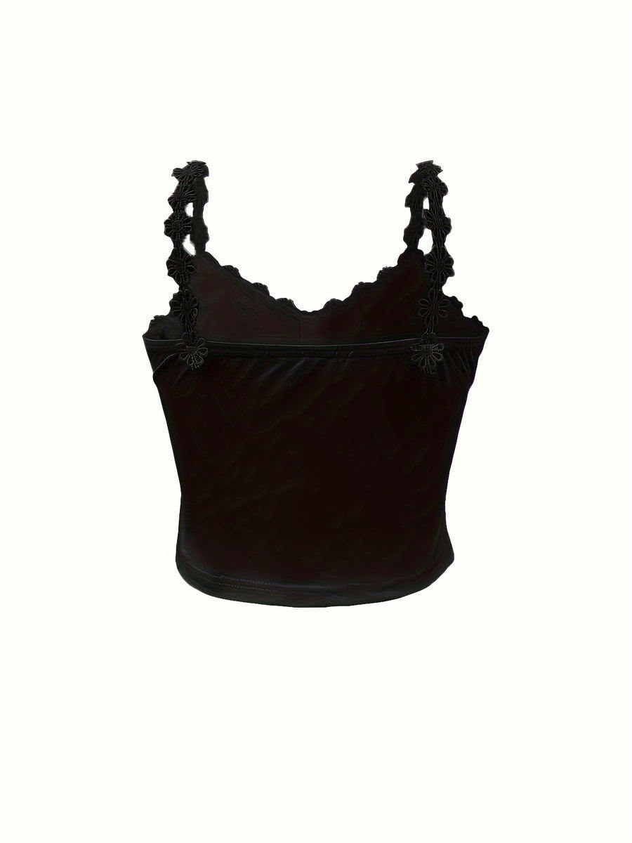 Fashion Lace Women'S Vest - Black