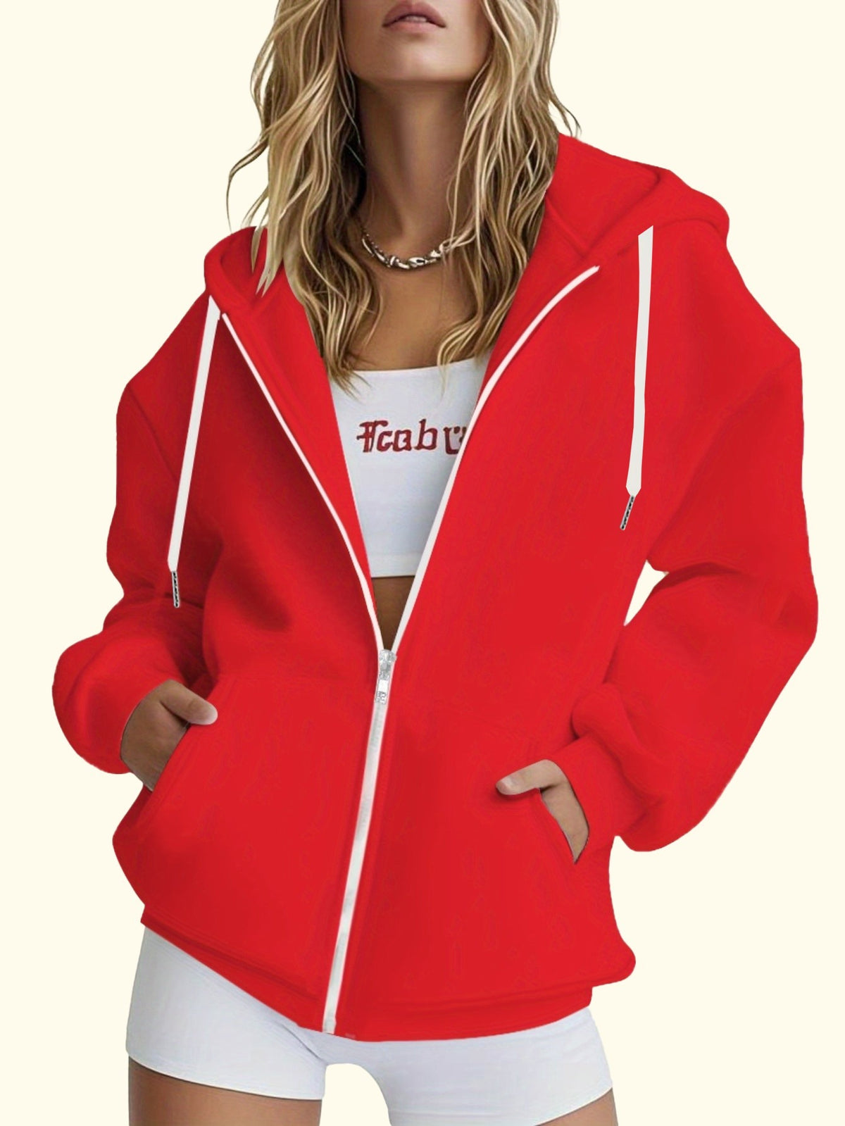 "Disney Official Authorization" Mickey Minnie Theme Printed Ladies Hooded Sweater, Disney Theme Three Prints, Suitable for All Seasons, Skin-friendly Micro-elastic, Everyday Casual Cute Cartoon Drawstring Hoodie. - Red