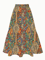 A Long, Vibrant Patterned Skirt for Women, Perfect for The Beach, Festivals, Travel, Everyday Wear, Bohemian Style, Summer Attire, And Special Events - Mixed colors