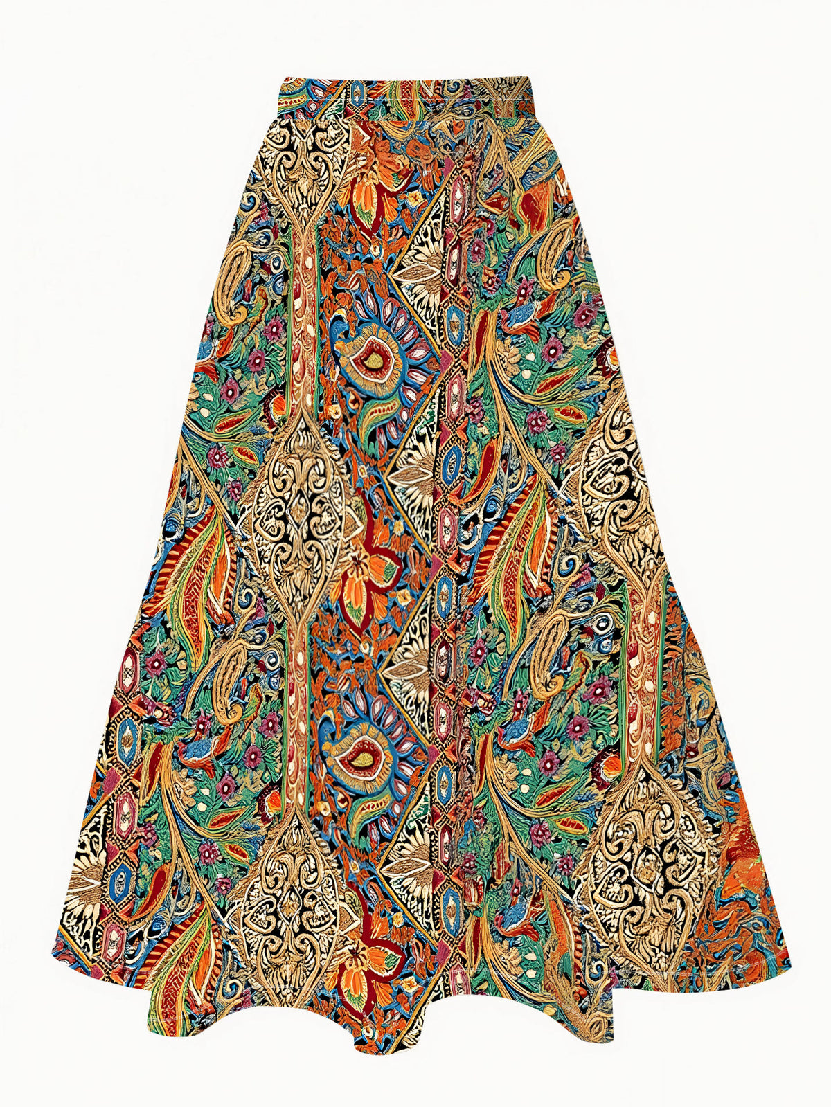 A Long, Vibrant Patterned Skirt for Women, Perfect for The Beach, Festivals, Travel, Everyday Wear, Bohemian Style, Summer Attire, And Special Events - Mixed colors