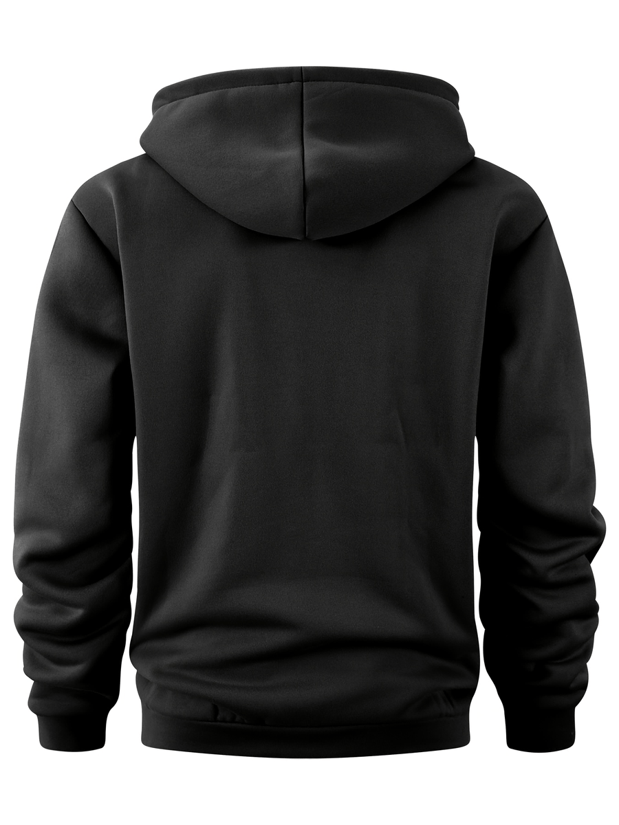 Men'S Hoodie Multi-Zipper Pocket Design Graphic Print Casual Streetwear Fall Winter 3pcs Set - Navy Blue + Dark Gray + Black