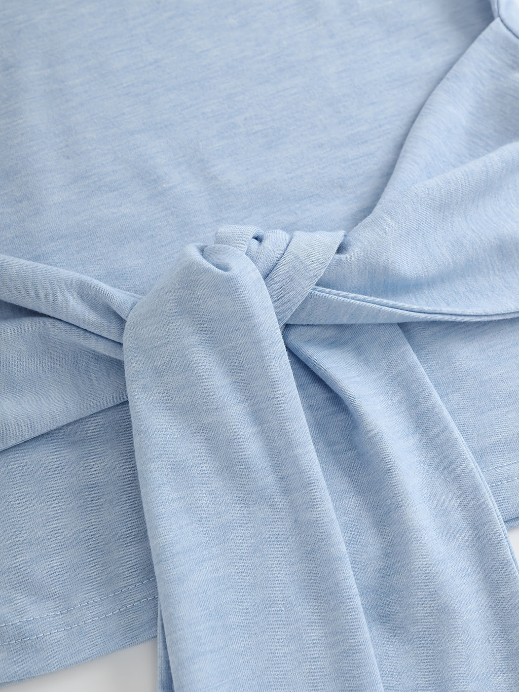 Women's Solid Color Elegant Casual Minimalist Daily Off-the-shoulder Long Sleeve Top, Spring/autumn Style. - Bright Steel Blue