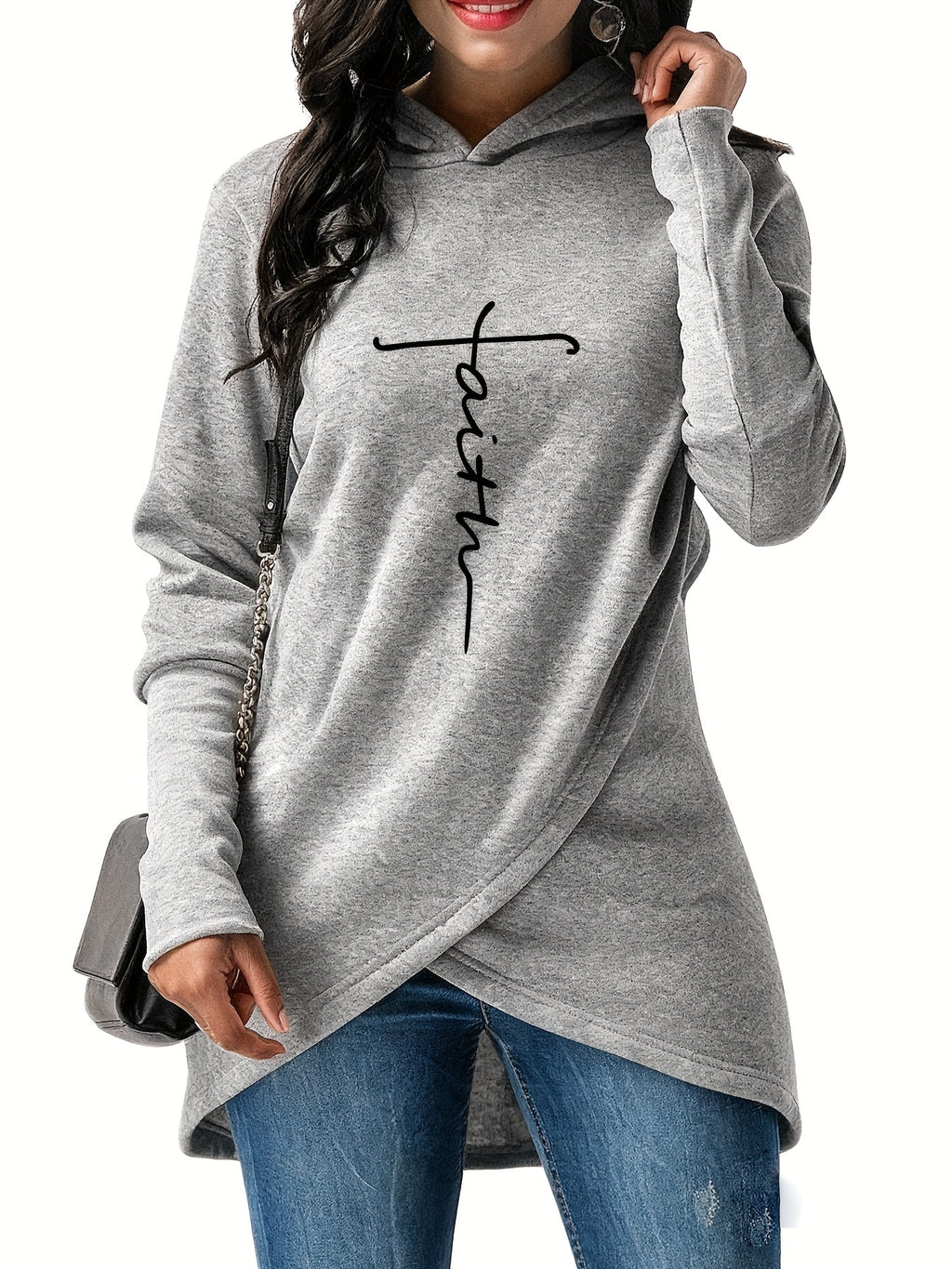 2pcs Random Women'S Hooded Mid-Length Coats - 2PCS mixed colors
