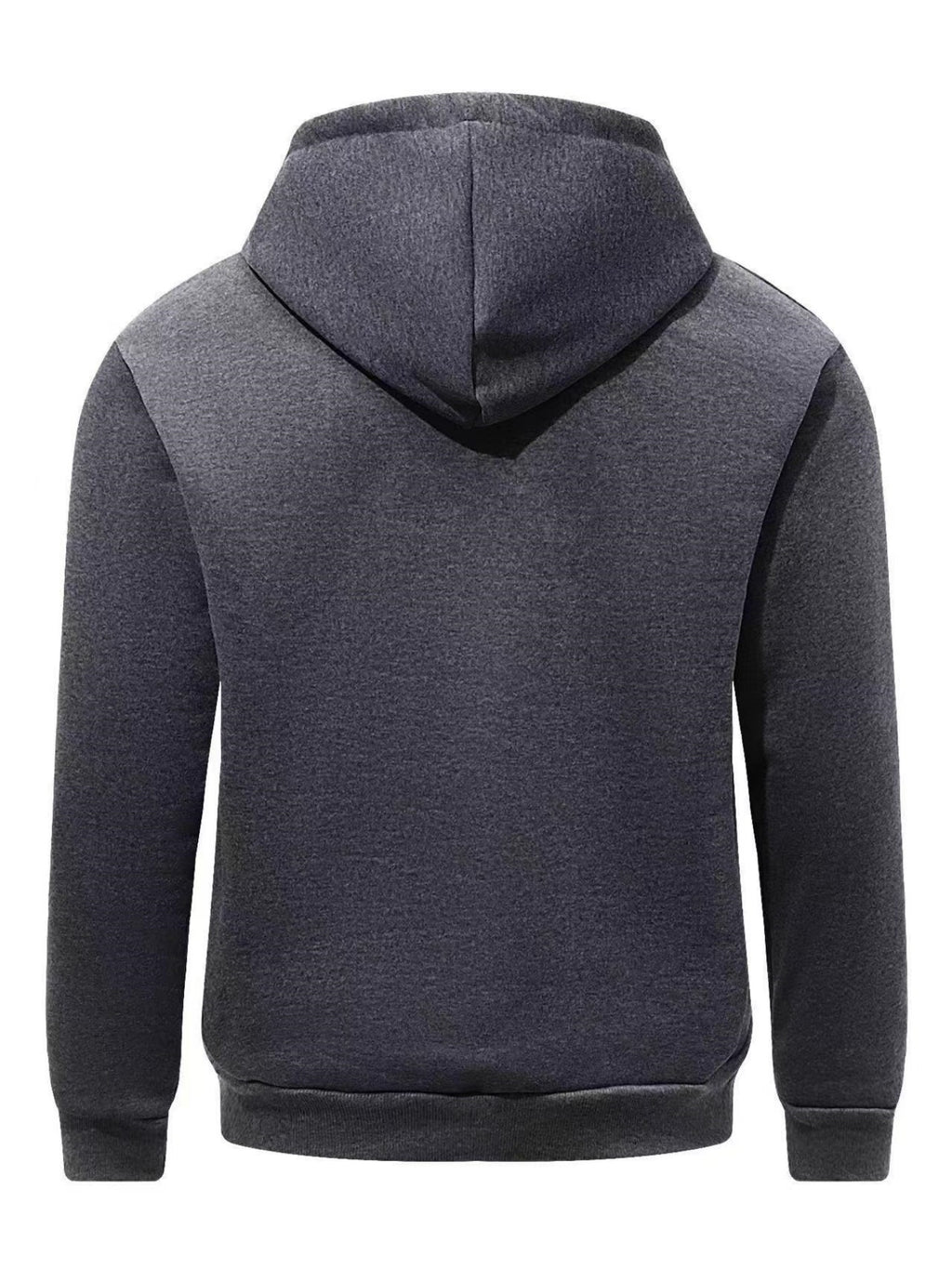 Men's Zip-Up Hooded Sweatshirt Cardigan Jacket with Simple Vertical Calvin English Print, Casual, Fashionable, Versatile, for Daily Commuting, Long-Sleeve Top - Dark Gray