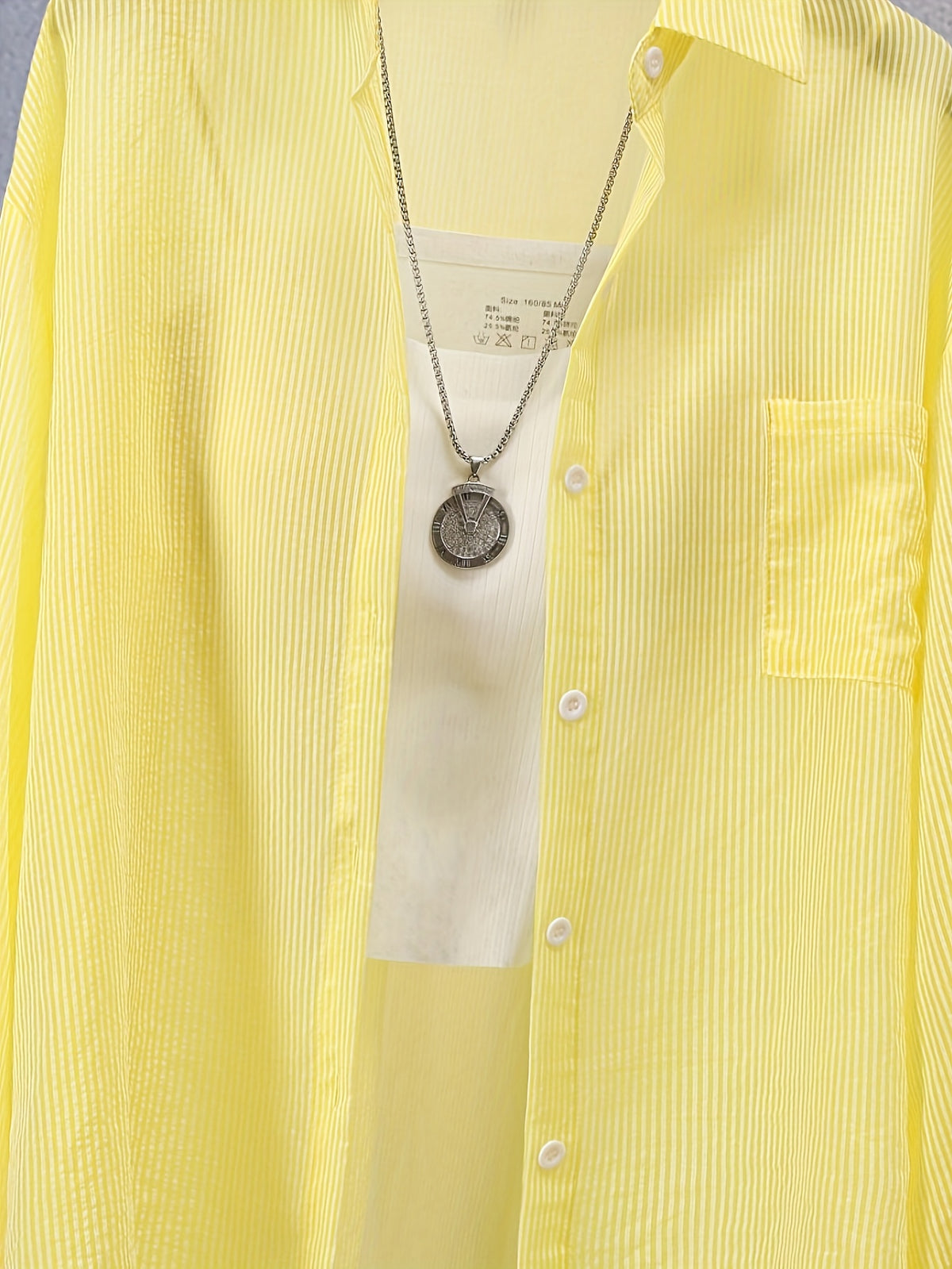 Women's Thin Shirt Jacket, New 2026 Spring/Autumn Long Sleeve Shirt Top - Yellow