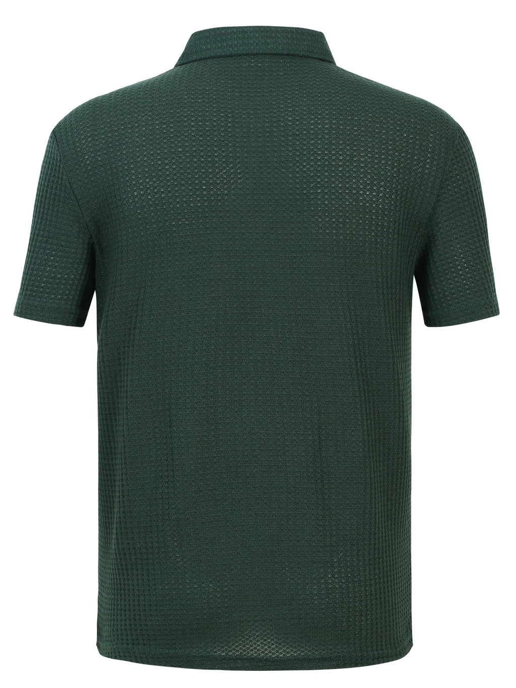 FM723 Palm Tree Print 2pcs Summer Men'S Textured Jacquard Short-Sleeved POLO Shirt Comfortable Casual Soft Knitted Lapel Daily Business Top Gift - Dark Green + Navy Blue