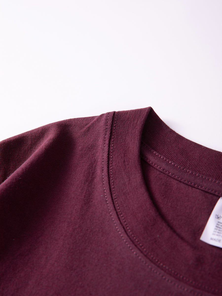 Heavyweight Men's 100% Pure Cotton Crew Neck Printed T-Shirt, a Stylish and Versatile High-Quality Top, an Essential for Daily Wear, Street Jogging, and Other Casual Outfits - Red
