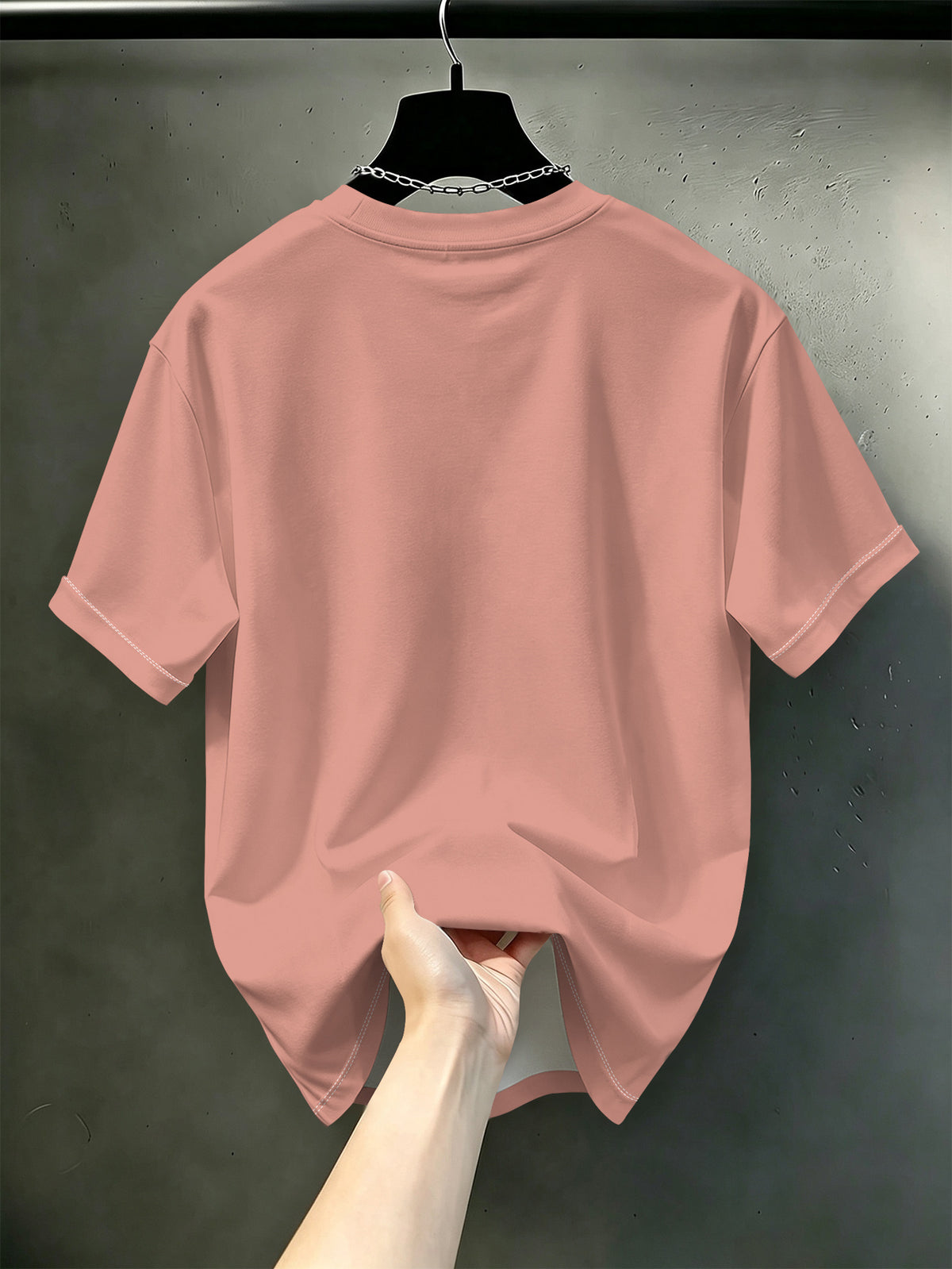 Men' Heavyweight Oversized T-Shirt - Vintage American Streetwear Short Sleeve Round Neck Tee, Loose Fit Breathable Base Layer Suitable for Daily Commuting, Outfits & Layering, Machine Washable Casual Wardrobe Essential - Mixed Color 2