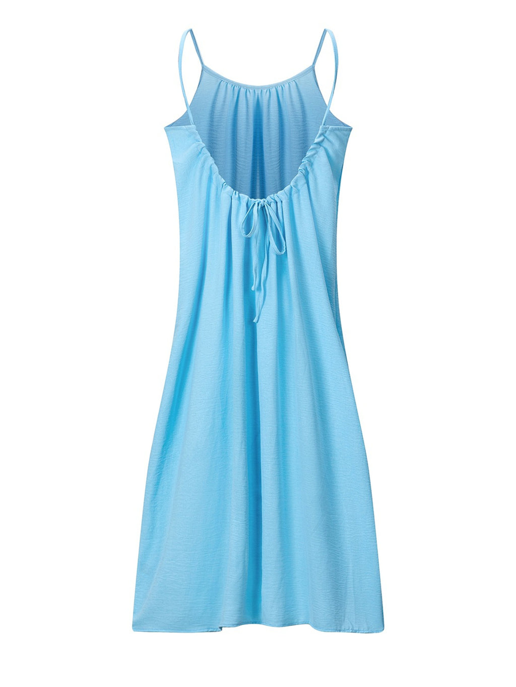 2026 Cross-Border New Women'S Suspender Coat, Backless, Loose Home Wear, Casual Dress - Light Blue