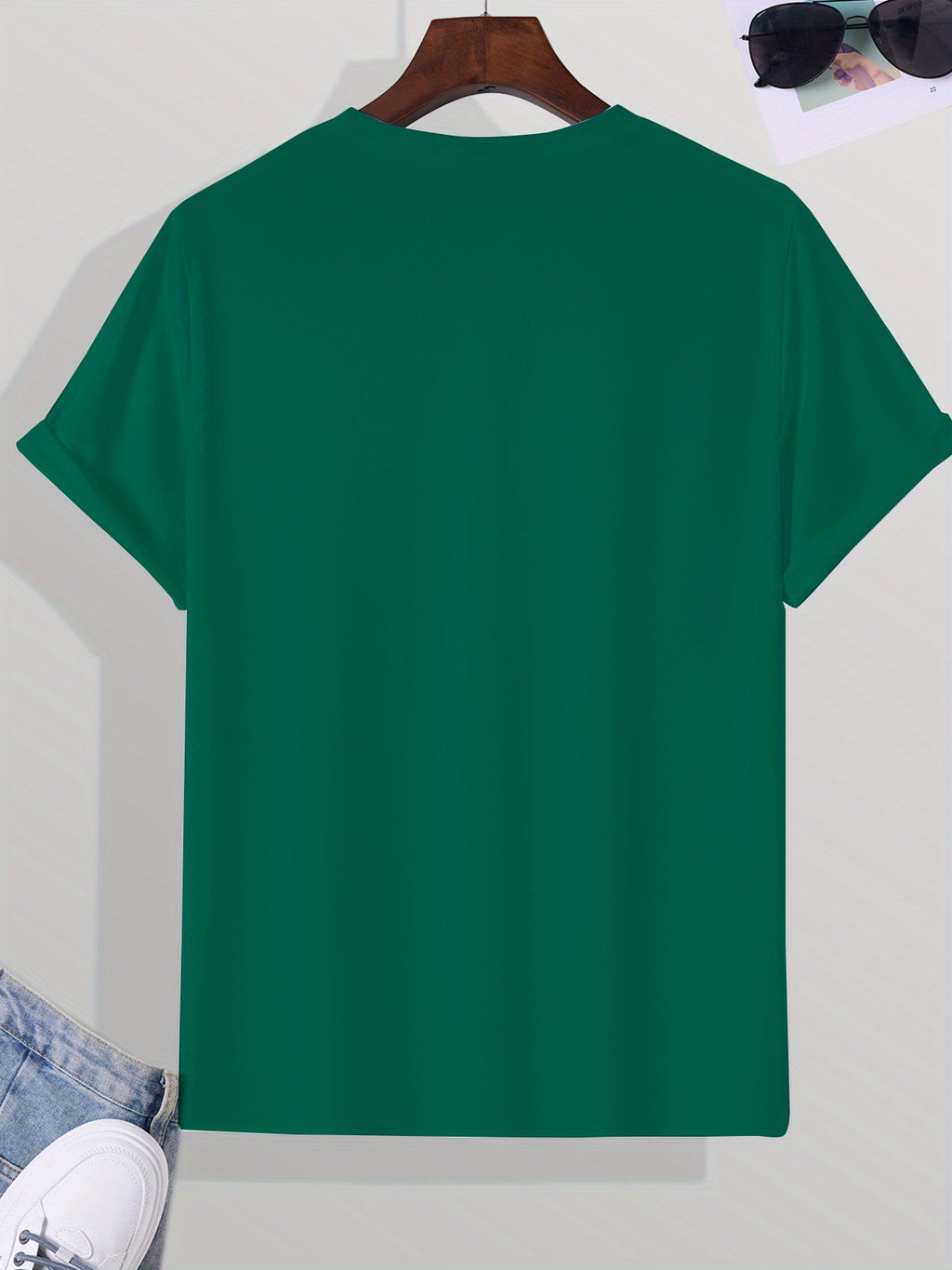 Men'S T-Shirt Abstract Picasso Art Print Casual Sport Daily Wear - Dark Green