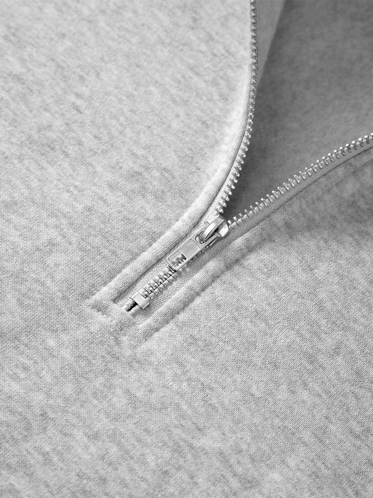 Heavyweight -Lined Stand Collar Half-Zip Cardigan with Skin-Friendly Polar Lining, Simple and Versatile Men's Long-Sleeve Top - Grey