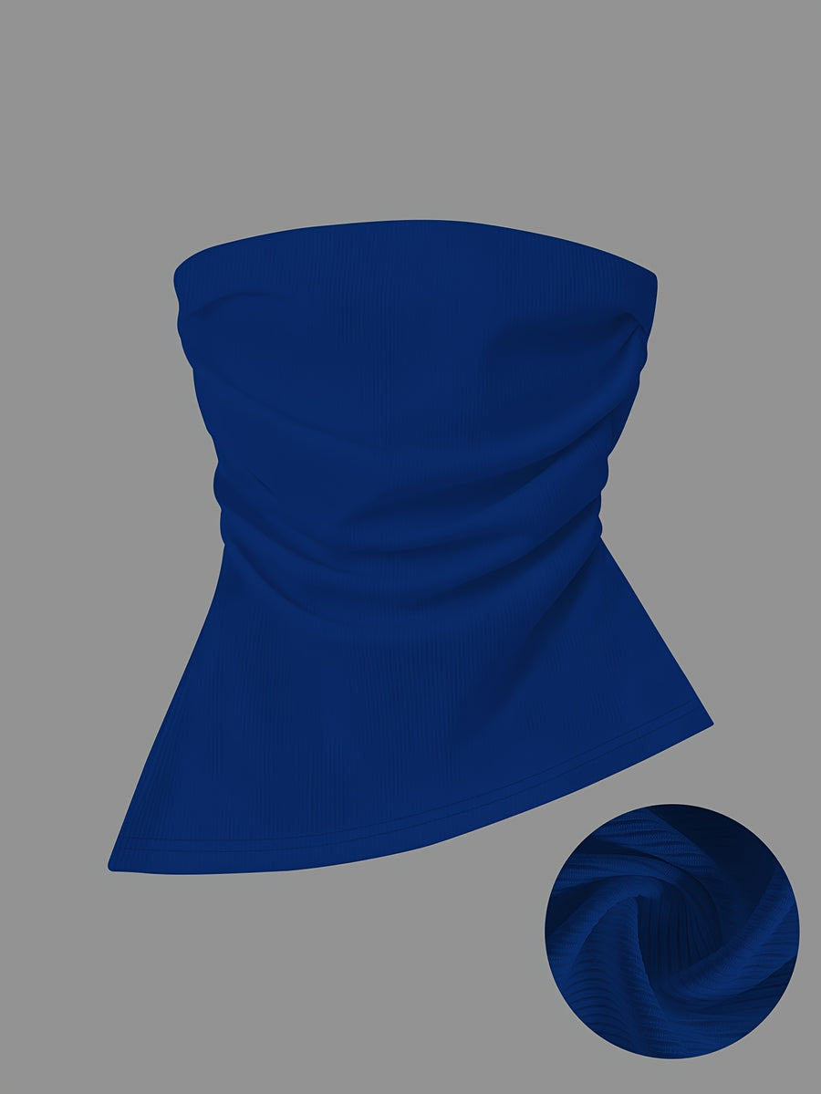 European And American Style Women'S Tube Top, New Pleated Slim-Fitting Split Hot Style Sleeveless Vest for Spring, Summer And Autumn - Blue
