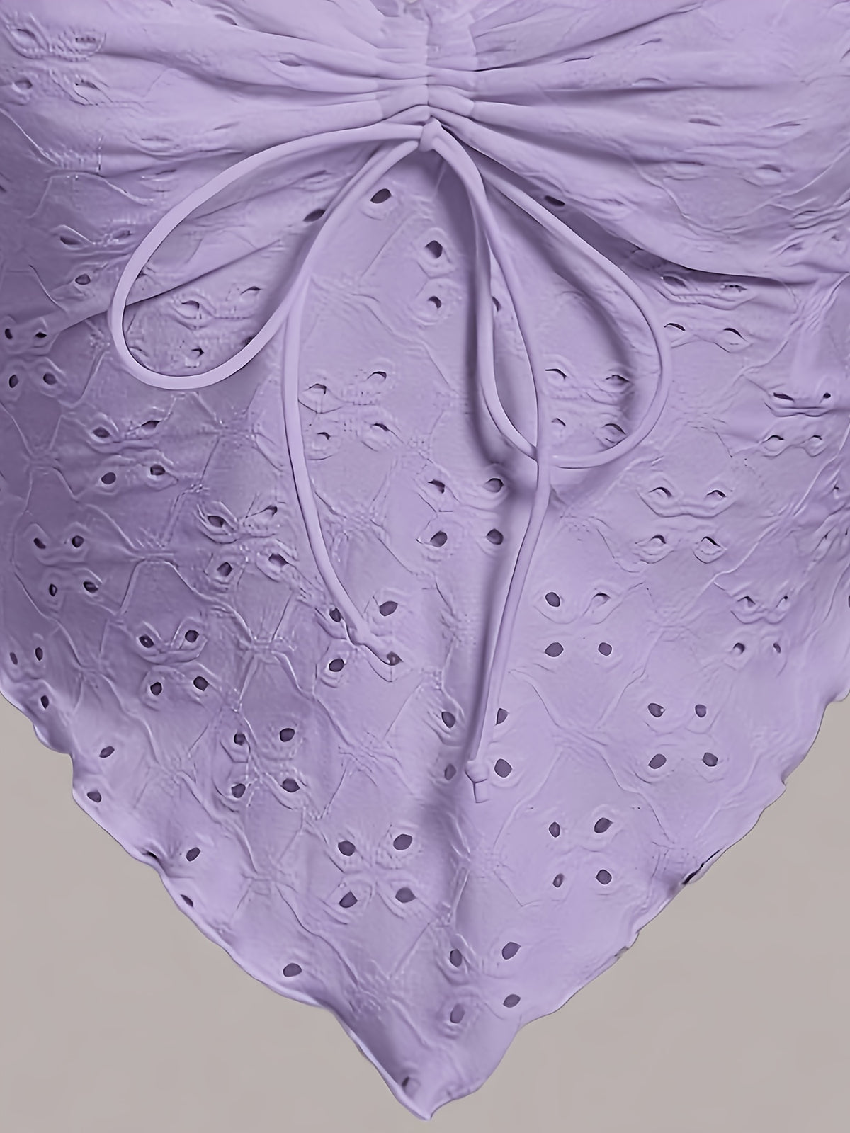Y2K Drawstring Backless Camisole Top - Lavender