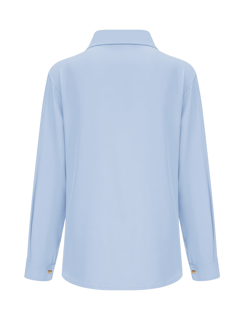 Fashion Women'S Casual Button-Up Shirt - Blue