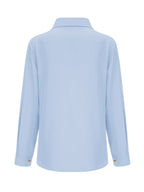 Fashion Women'S Casual Button-Up Shirt - Blue
