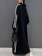 Spring Summer Casual Comfortable Women'S Dress Loose Long Skirt - Black