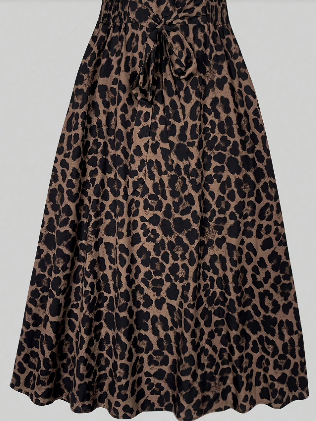 Leopard Print Skirt - Dark Brown