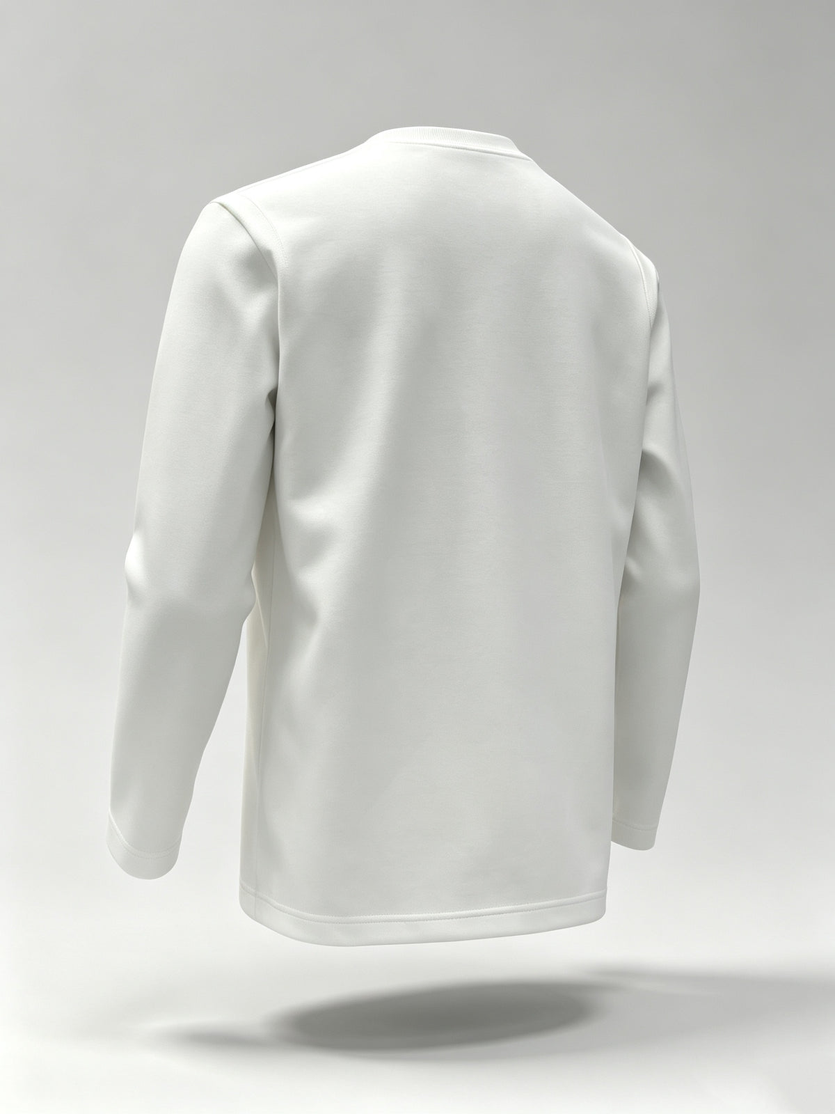 Men Raglan Crew Neck Long Sleeve Sweatshirt, Solid Color Loose Basic Pullover Top, Casual Daily Shirts for Spring Autumn - White