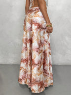 Women's Fashion Hip-Wrapped Maxi Skirt - Multicolor