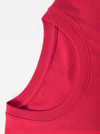 Creative Front and Back Print Round Neck T-Shirt, Pure Cotton Summer Fashion Short Sleeve Top for Casual Daily Style Essential Outing Gift Choice - Red 2