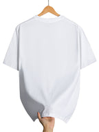 New Pure Cotton Retro Mens Tshirt with National Geometric Carpet Pattern Comfortable and Soft Home Clothes Suitable for Daily Wear and Home Office Clothing Suitable for All Seasons - White