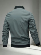 2026 New Men's Casual Windproof Jacket - A Must-Have for Stylish Men, Lightweight for Spring and Autumn, Full Zip Closure with Letter Embroidery, Casual Pilot Jacket Baseball Jacket, Fashionable and Versatile Streetwear Trend, Suitable for Outdoor - Stylish Green