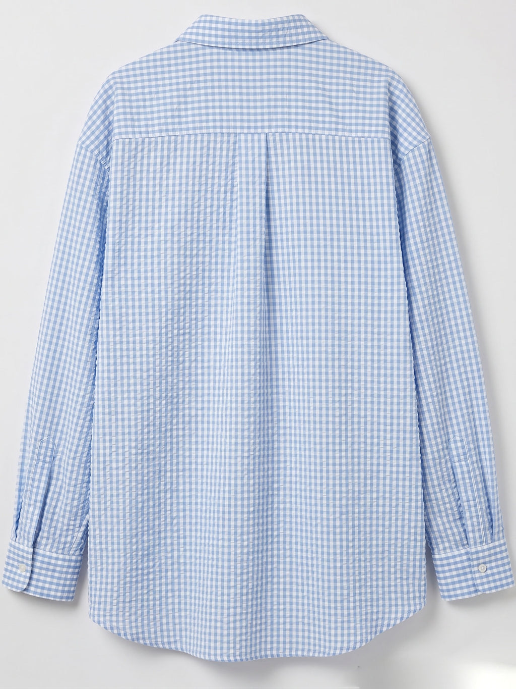 Men'S Striped Lapel Long Sleeve Shirt, Casual Loose Button- Blouse - Blue