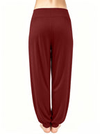 Popular Loose-Fit Casual Pants, Comfortable Women's Clothing - The color of rouge
