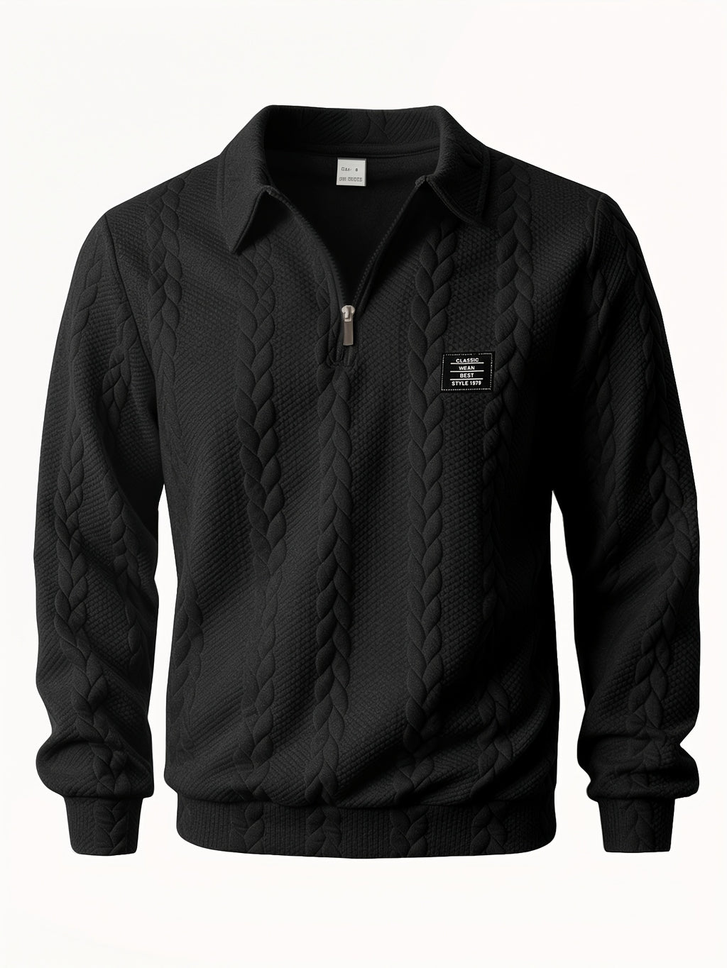 Men's Jacquard Sweatshirt - Black