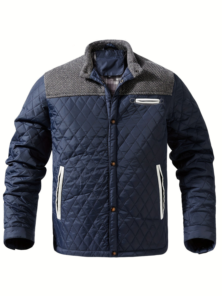 Men'S Winter Warmth Casual Jacket - Navy Color