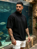 2pcs Men's Short-Sleeve T-Shirt, Loose Fit with Drop Shoulders, Trendy, Soft, Skin-Friendly, Refreshing, Durable, Casual, Lightweight, Versatile for Sports, Spring/Summer Streetwear, Commuting, Daily Essentials - Mixed Color 1