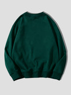 Lion Minimalist Fashion Men's Crew Neck Sweatshirt, Minimalist Fashion Printed Men's Sweatshirt, Casual Long Sleeve Sweatshirt Unisex - Green