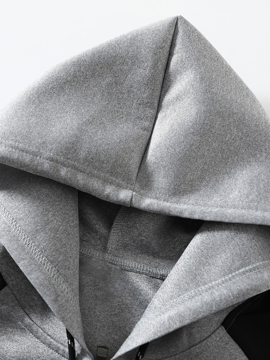 Men'S Trendy Spring Autumn Hooded Color-Block Jacket, Athletic Letter Print, Business Baseball Uniform Casual Hooded Jacket All-Match Top Two-Color Outerwear, Color-Block Jacket Shirt Hooded Coat - Light Grey