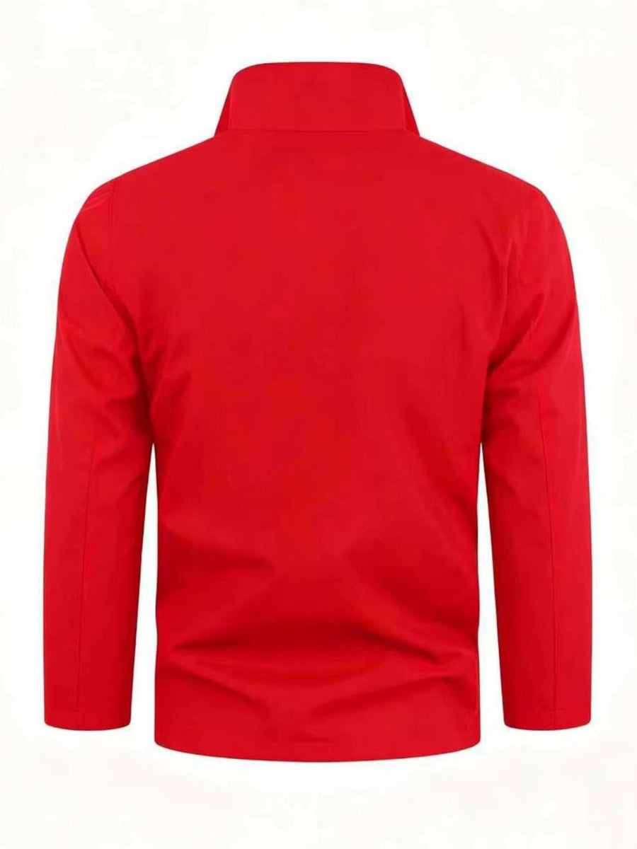 2026 New Men'S Sports Jacket, Outdoor Climbing High Quality Comfortable Ski Wear, Novel Pocket Spell Color More Practical Design, Fashion Elements Design, Suitable for Spring And Autumn Wear, Commuter Necessary Sports Coat - Red
