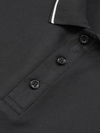 3pcs Men's Long-Sleeve Polo Shirt Set, Golf Business Casual Sport Lapel Top, Multiple Colors Available, Spring/Autumn Base Layer, Solid Color Simple Style, Breathable, Wrinkle-Resistant, and Easy-Care Top - Black - Wine Red - Army Green