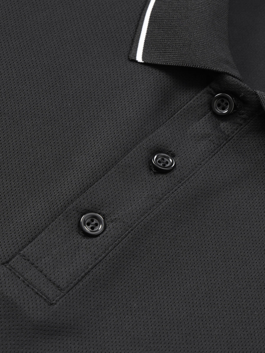 3pcs Men's Long-Sleeve Polo Shirt Set, Golf Business Casual Sport Lapel Top, Multiple Colors Available, Spring/Autumn Base Layer, Solid Color Simple Style, Breathable, Wrinkle-Resistant, and Easy-Care Top - Black - Wine Red - Army Green