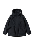 Men'S Lightweight Hooded Softshell Jacket - a Classic, Rugged, And Casual Full-Zip Coat with Multiple Pockets. Suitable for Hiking, Camping, Travel, And Daily Commuting; Ideal for Spring, Summer, And Autumn Wear. A Great Gift Choice for Men - Black