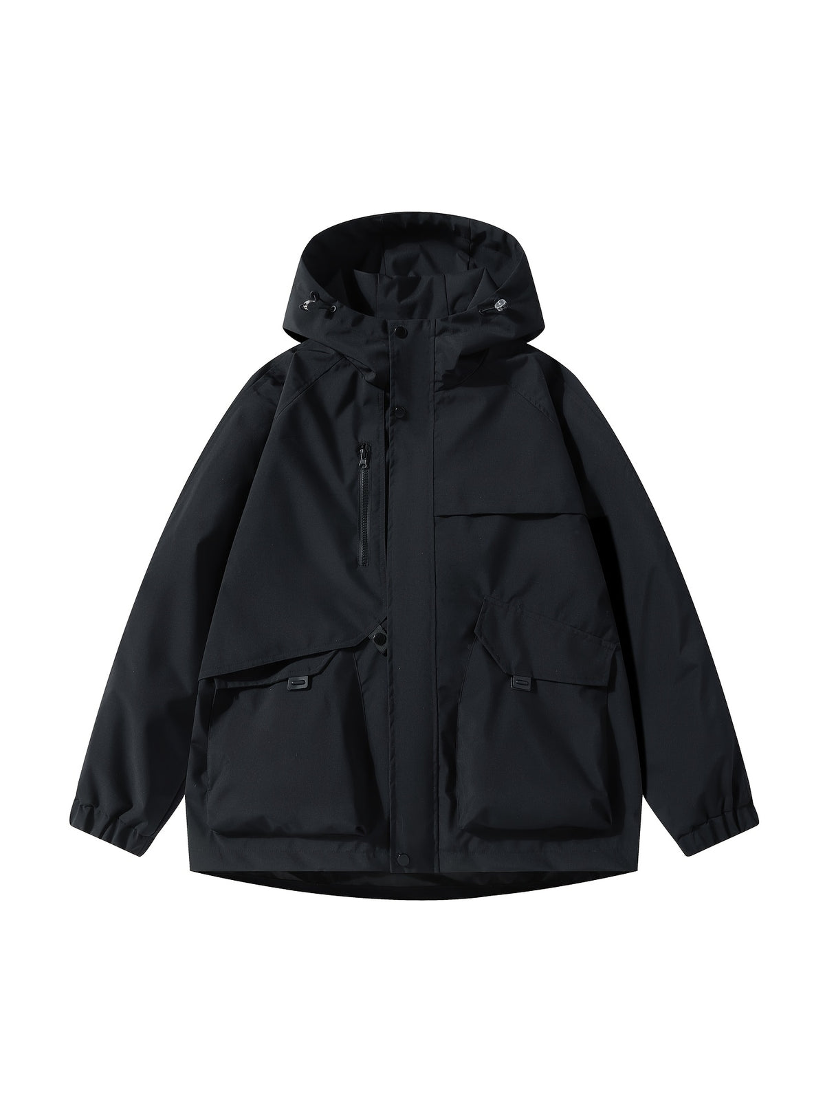 Men'S Lightweight Hooded Softshell Jacket - a Classic, Rugged, And Casual Full-Zip Coat with Multiple Pockets. Suitable for Hiking, Camping, Travel, And Daily Commuting; Ideal for Spring, Summer, And Autumn Wear. A Great Gift Choice for Men - Black