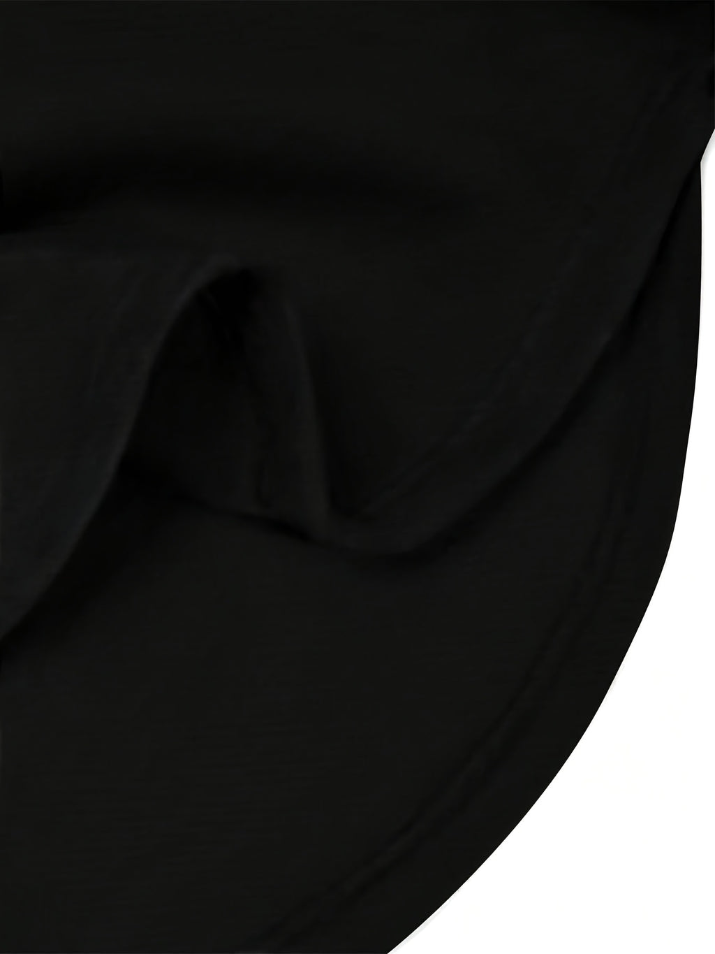 Women'S Solid Shoulder-Lower Long Sleeve Loose sweatshirt with Drawstring - Black