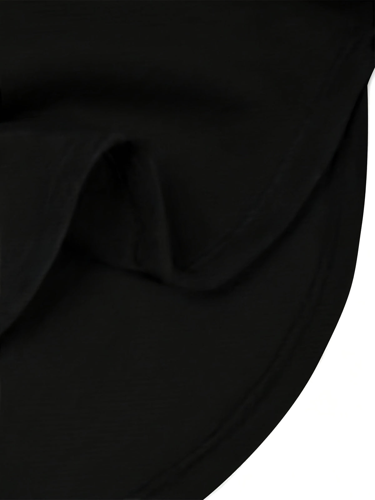 Women'S Solid Shoulder-Lower Long Sleeve Loose sweatshirt with Drawstring - Black