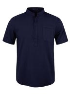 Men's Casual Shirt, Summer Short Sleeve, Lightweight and Breathable, Simple and Stylish, Versatile Casual Shirt - Navy Color