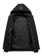 New Arrival Unisex Norwegian Print Windproof Breathable Outdoor Hiking Jacket, Couple's Wear for Outdoor and Home Cold Weather Protection - Black