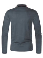 Smoke Pattern Men'S Summer Long-Sleeved Shirt Polo Shirt Golf Shirt Fabric Soft Comfortable Breathable Outdoor Sports Or Home Men'S Daily Matching YD253 - Grey