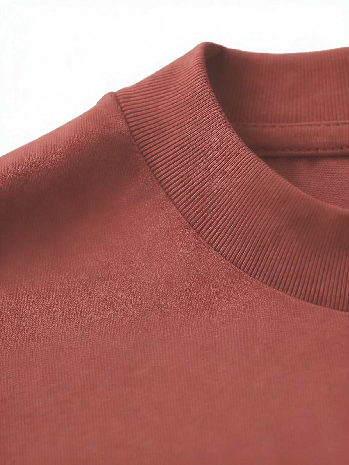 Women'S Fashion Casual Round Neck Long Sleeve T-Shirt, 100% with Lettered Stripe Pattern, Stylish Easy Comfortable Loose Fit - Brick Red