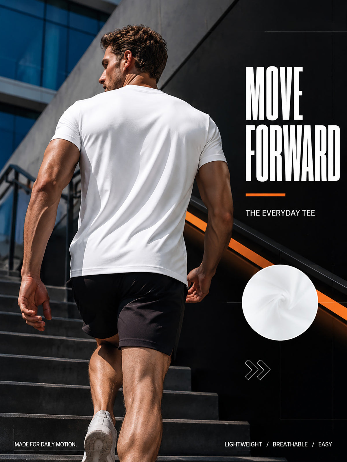 7pcs Men's Short-sleeved T-shirts, Basic Solid-colored Tops, Lightweight, Breathable, and Comfortable Round-neck T-shirts, Suitable for Daily Casual Wear, Work, and as Gifts - White 7pcs