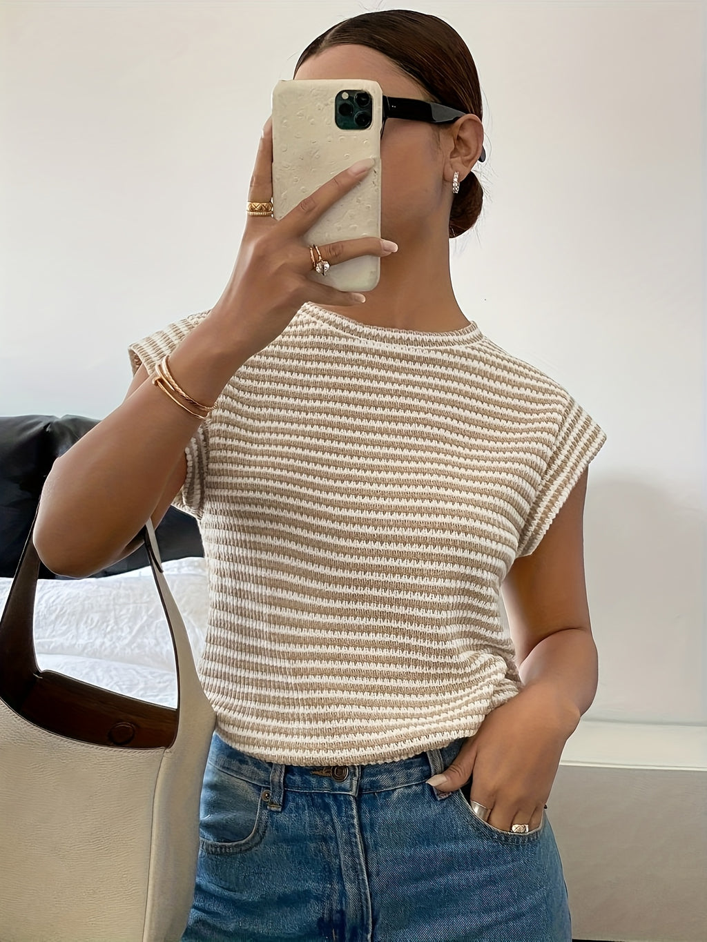Fresh and Stylish Women's T-Shirt - Brown