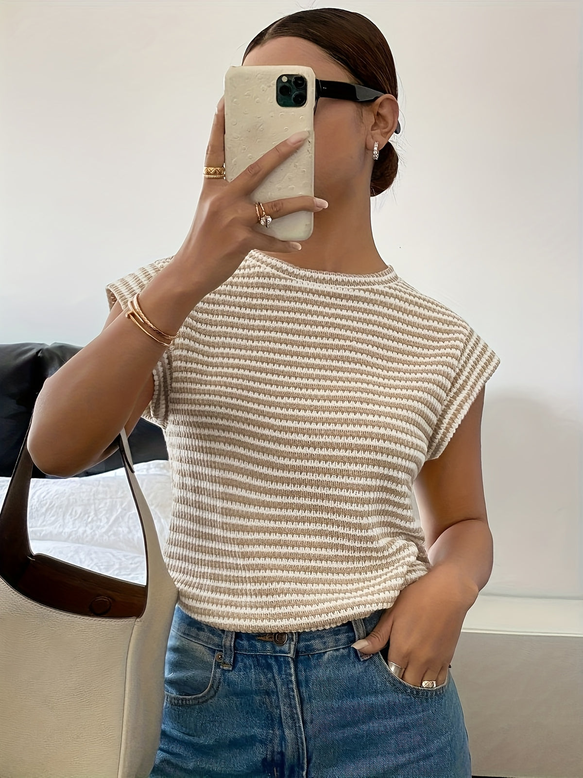 Fresh and Stylish Women's T-Shirt - Brown
