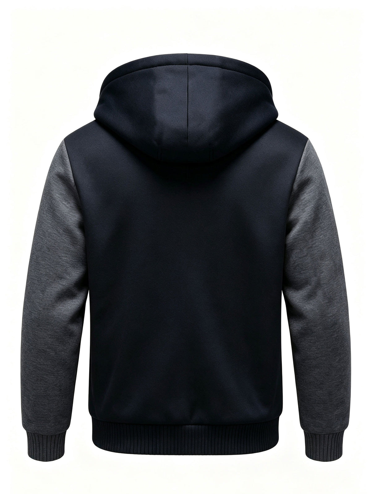 Men'S Thick Thermal Zip-Up Jacket Winter Heavyweight Fleece Hoodie Sport Casual Sherpa Lined Coat Winter Clothes for Men - Black Gray