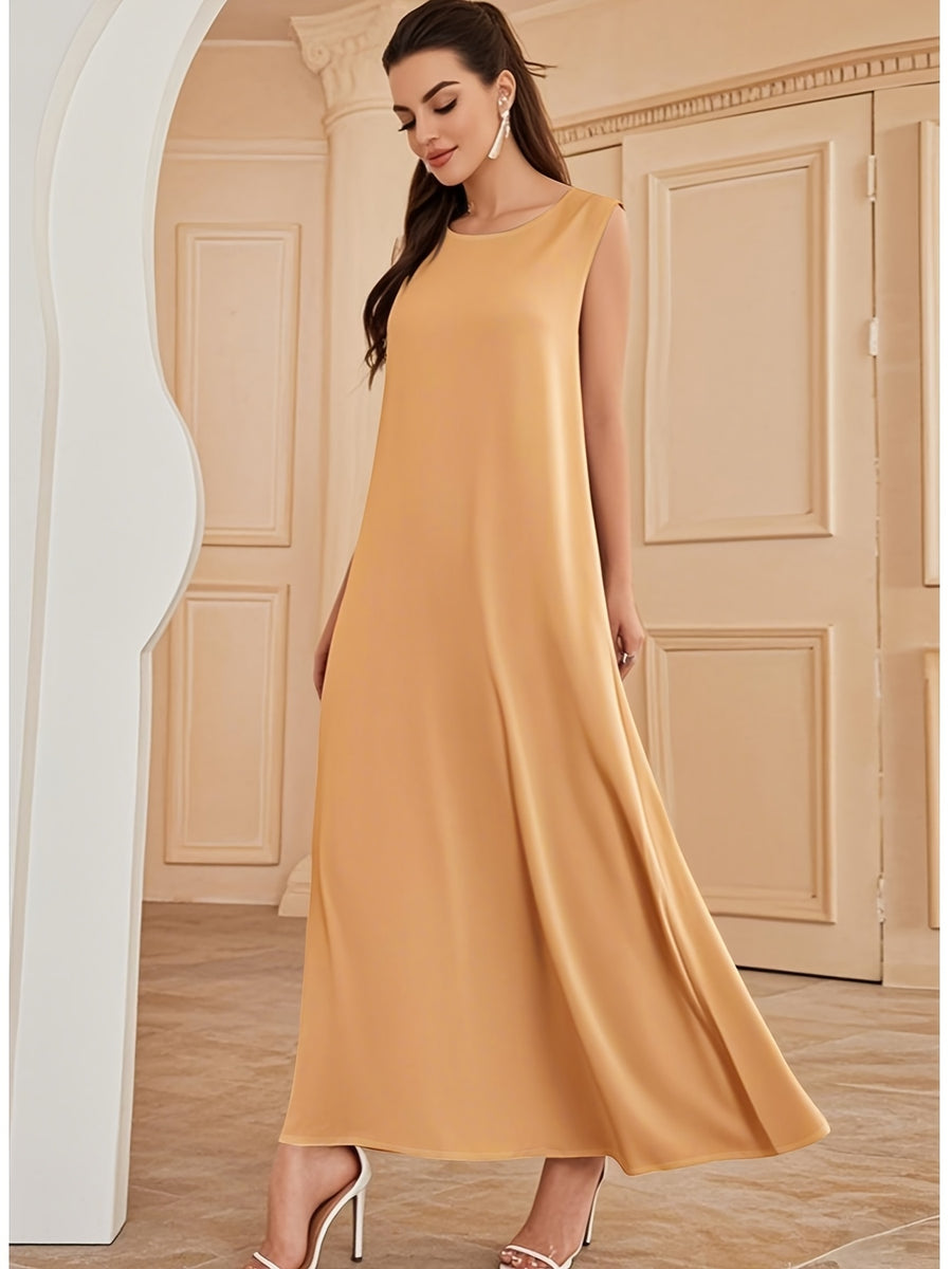 1pc Fashionable, Elegant And Comfortable Bubble Color Fabric. Pure Color Suitable for Daily Outdoor Travel And Leisure. Loose And Comfortable Women'S Abaya Vest. Abayas for Women Muslim Namaz Dresses Women'S Traditional Robe - Orange